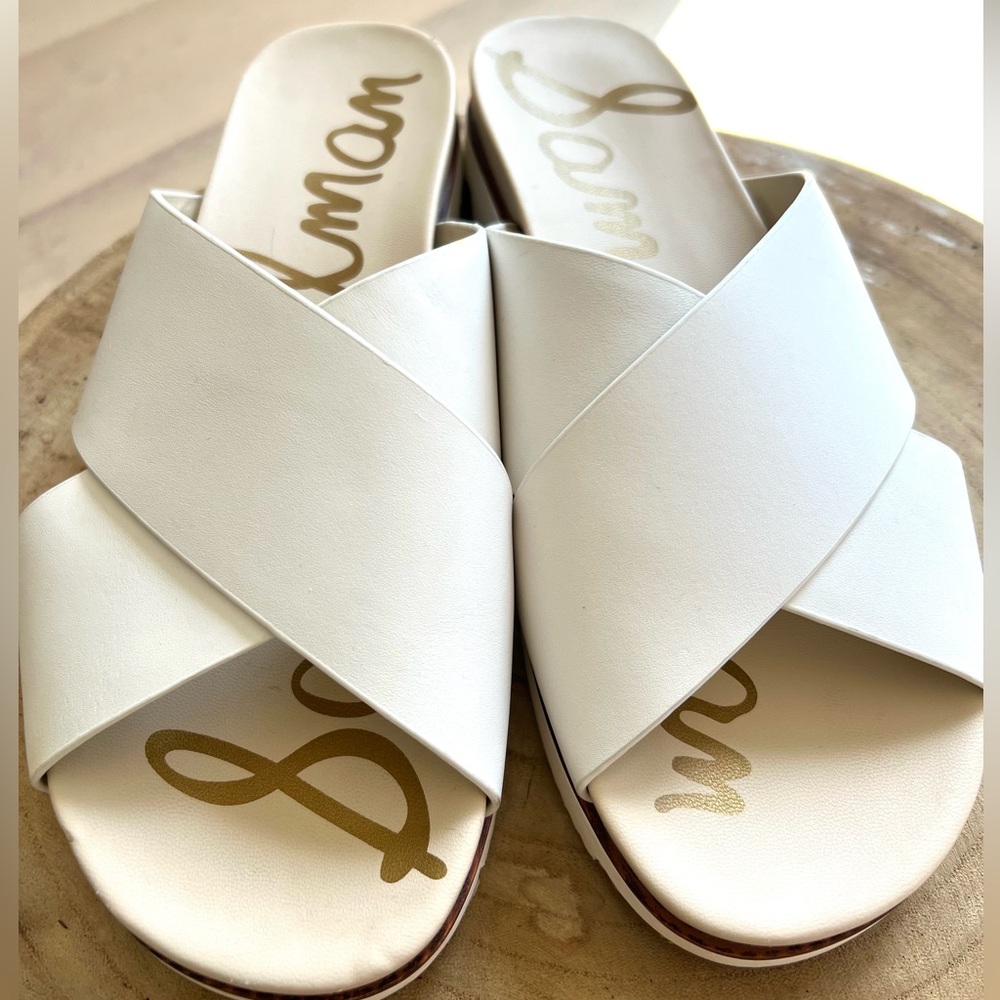 Sam Edelman Women's White Audrea Slide Sandals